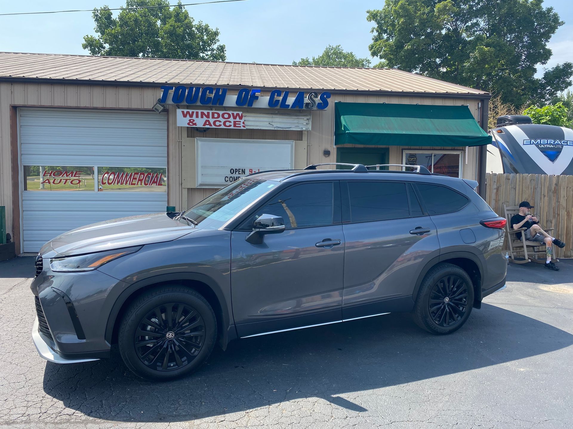 Gray car window tinting