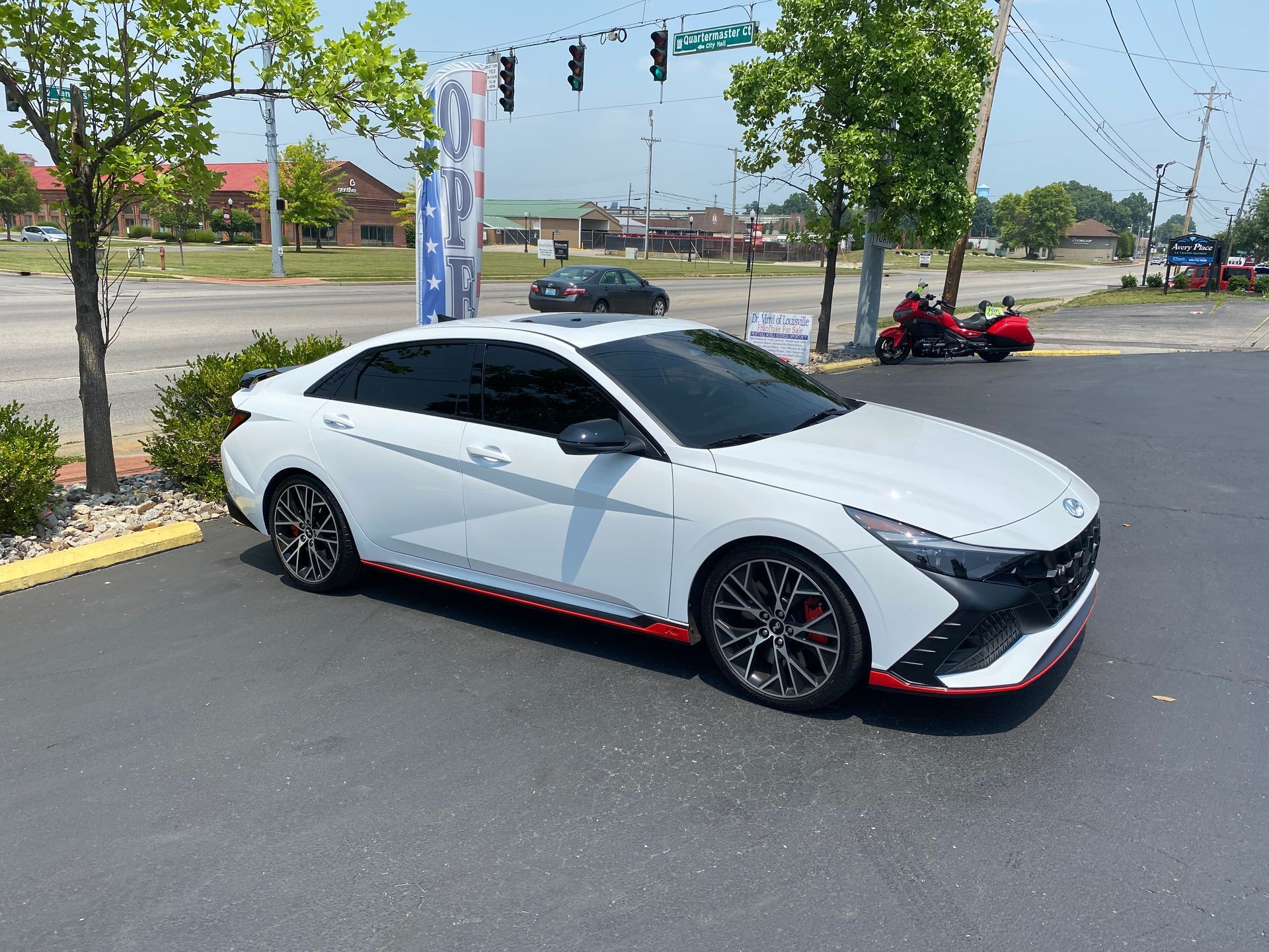 White car window tinting