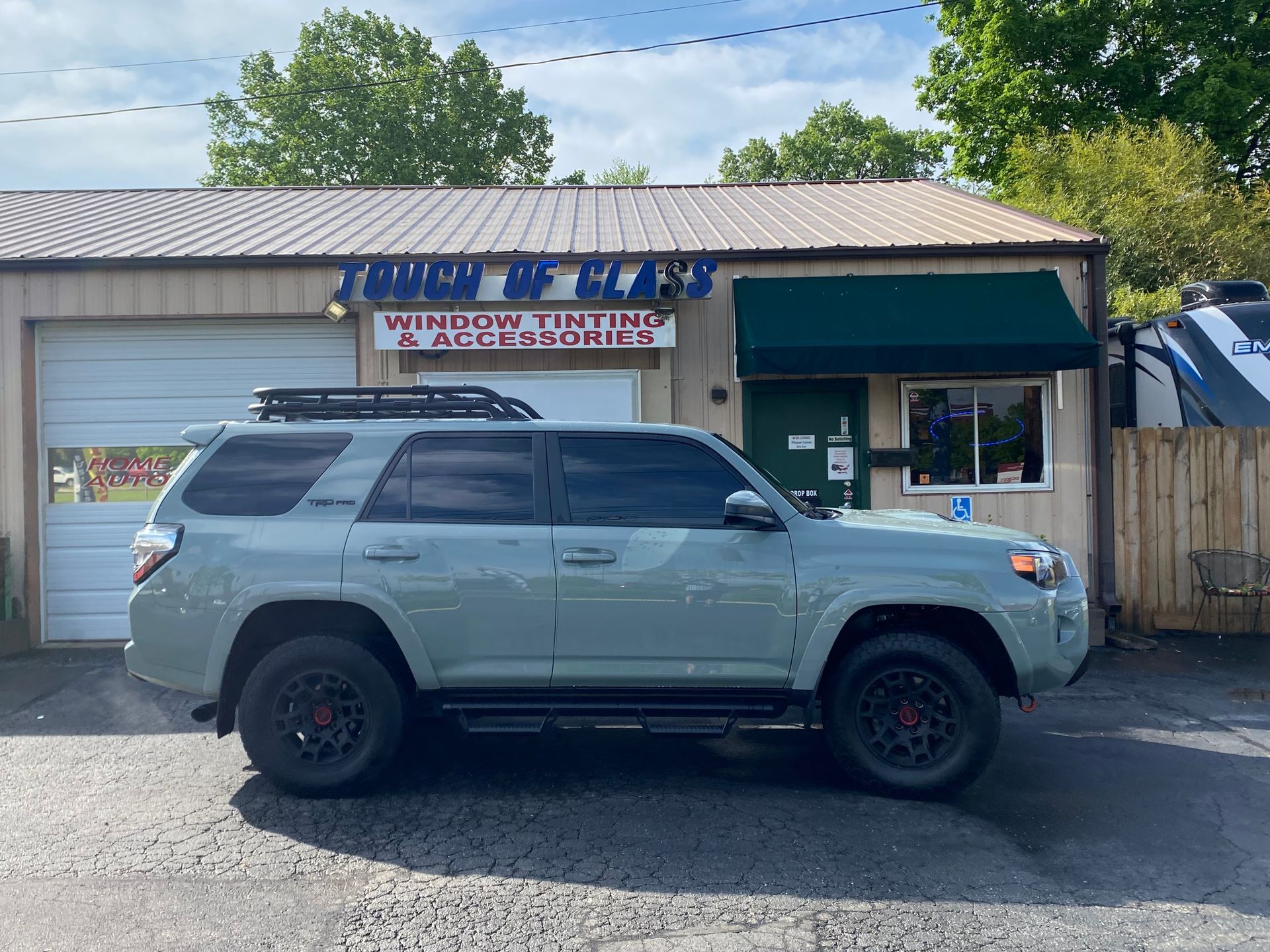 Gray SUV window tinting