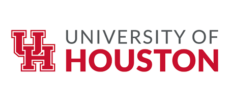 University of Houston logo with a red
