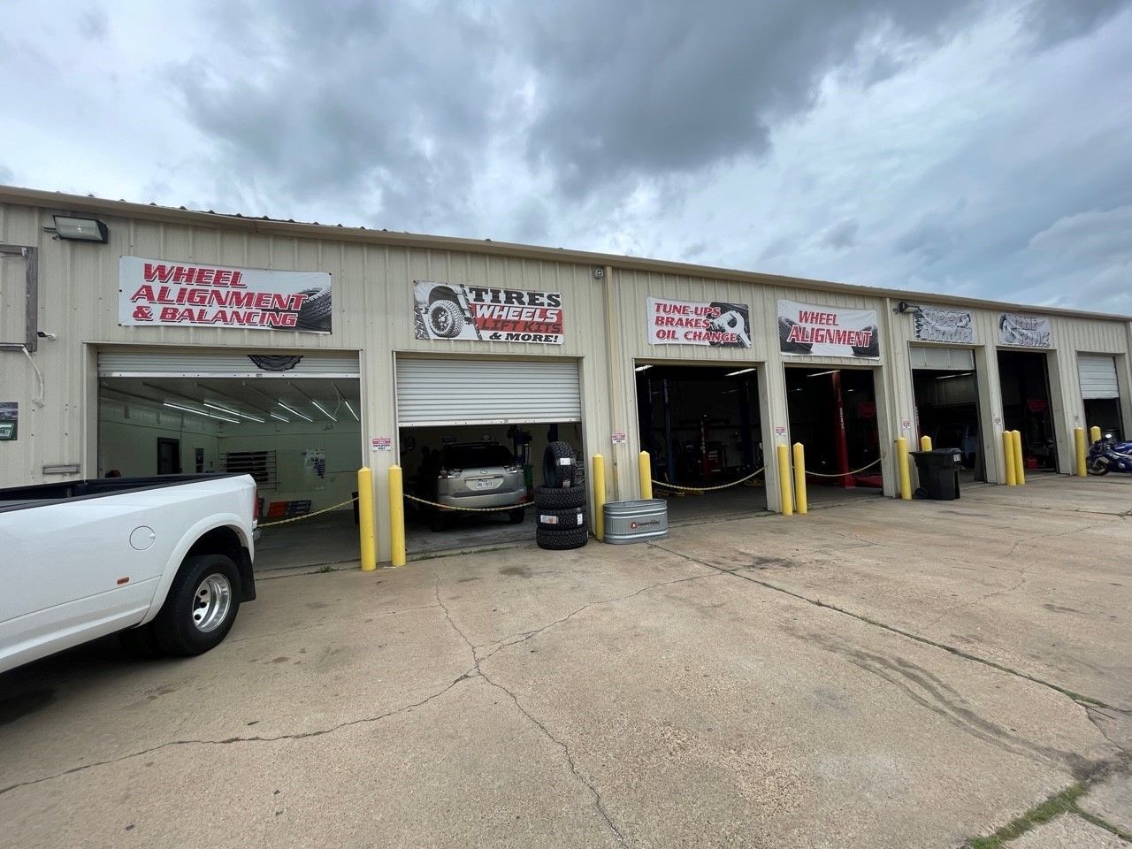 outside of the building showing car in the vehicle bay