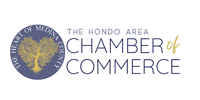 Logo of The Hondo Area Chamber of Commerce, featuring a heart-shaped tree inside a circular seal and text.