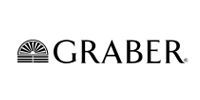 Graber logo featuring a stylized sun above the word