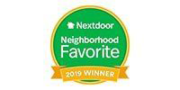 Nextdoor Neighborhood Favorite 2019 winner badge in green and gold