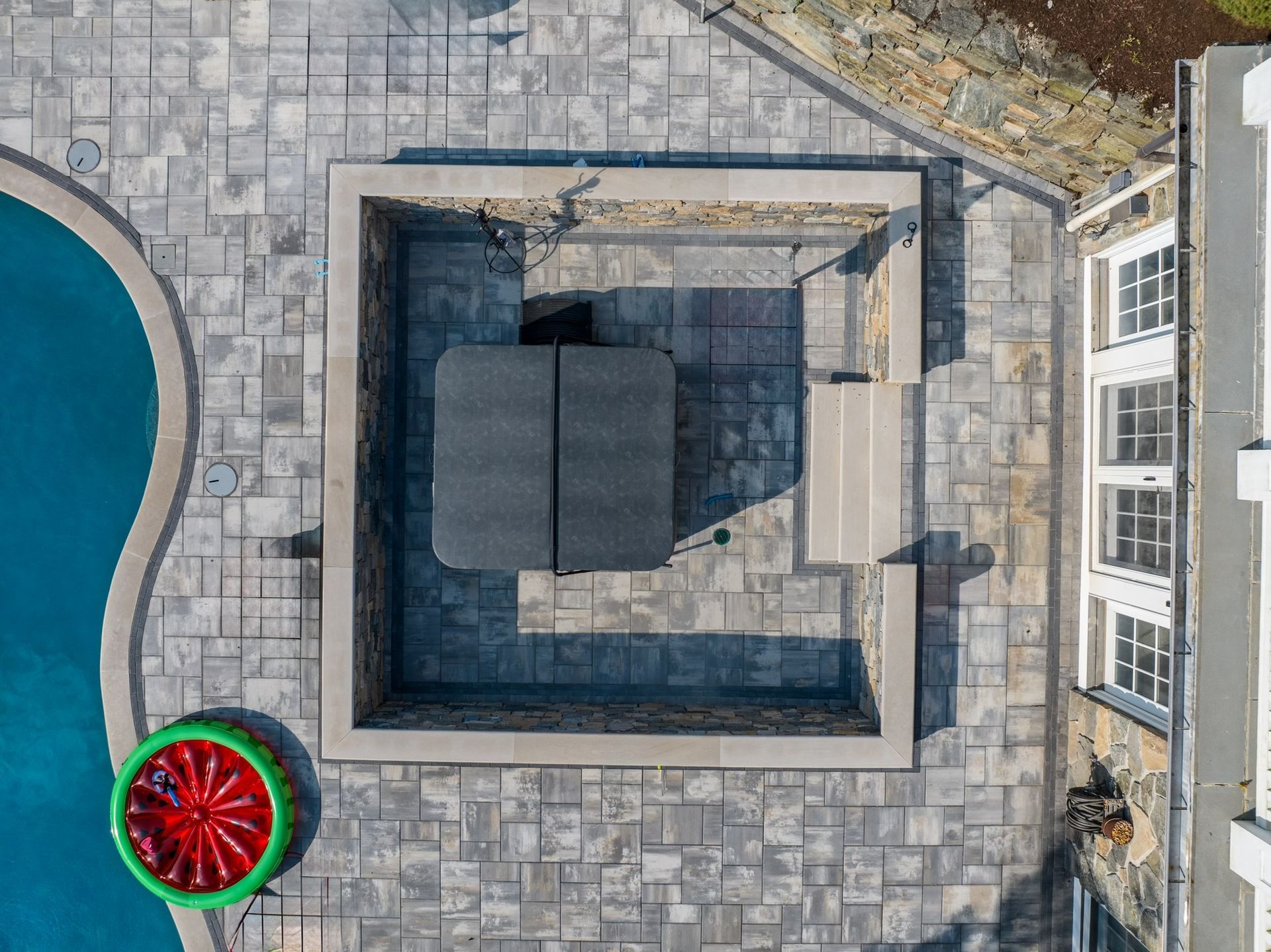 aerial view exterior jacuzzi