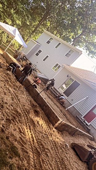 men at work hardscape contractor