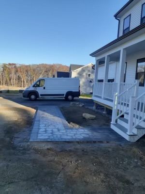 stamped concrete sidewalk
