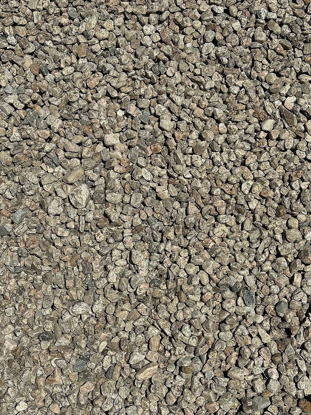 3/4 natural found stone