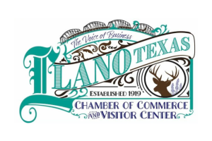 Terra Texas Chamber of Commerce and Visitor Center logo in teal, gray, and blue with decorative script