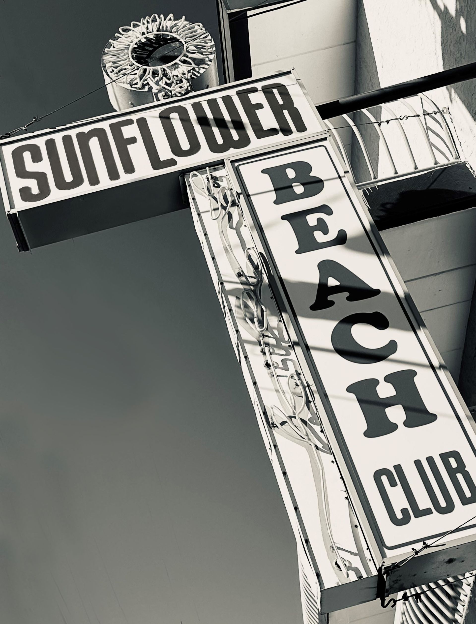 Sunflower Beach Club signage