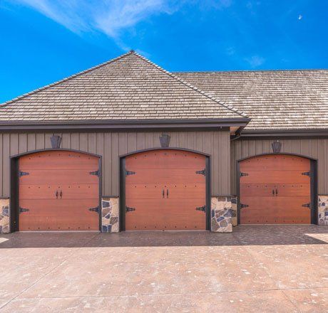 Three door garage