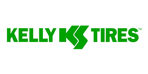 A kelly k tires logo on a white background