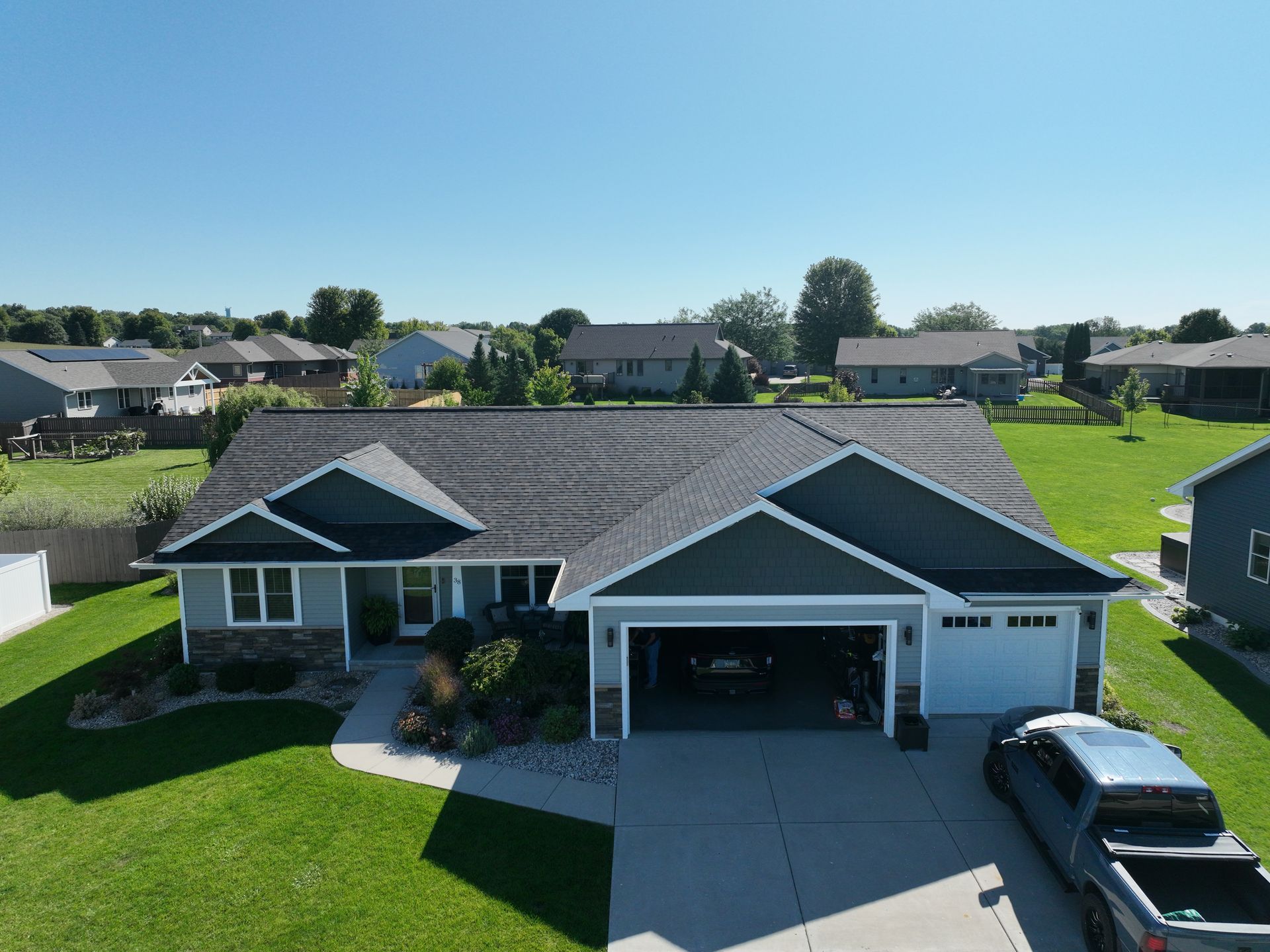 Neighborhood house exterior
