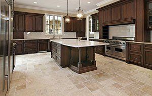 Ceramic tile kitchen flooring