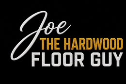 Logo for Joe The Hardwood Floor Guy with brown JL diamond emblem and text on white background