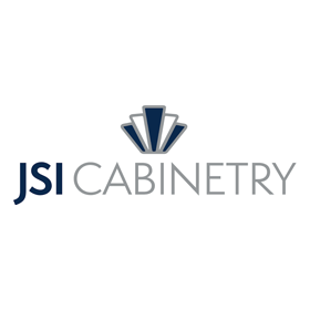 JSI Cabinetry logo with blue and gray stylized cabinet icon