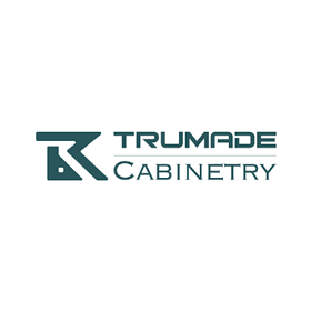 Trumade Cabinetry logo in teal on a white background