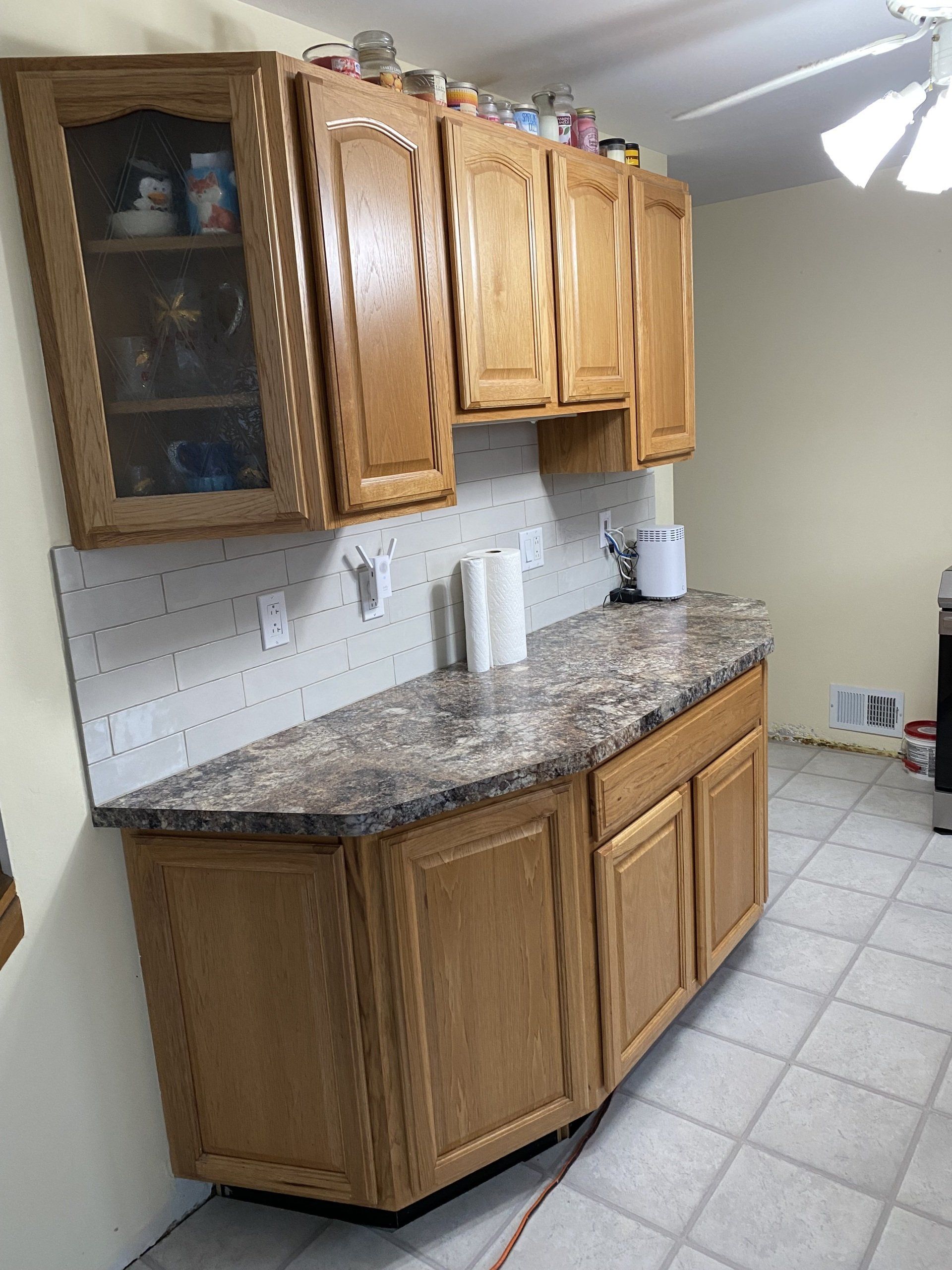 Ceramic tile flooring