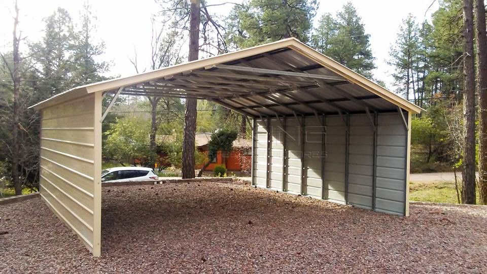 Vertical Roof on Metal Carport