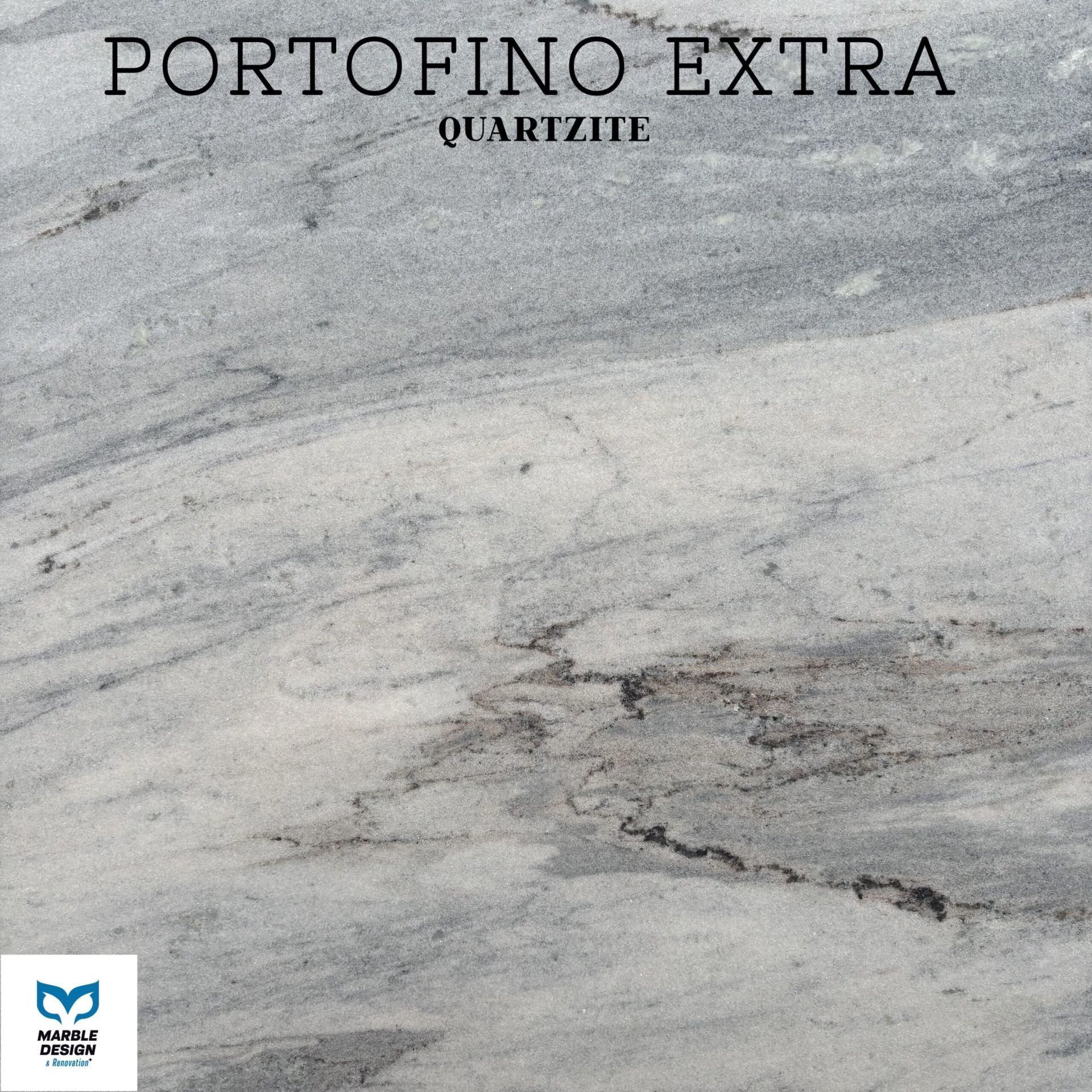 A picture of a marble slab that says portofino extra quartzite