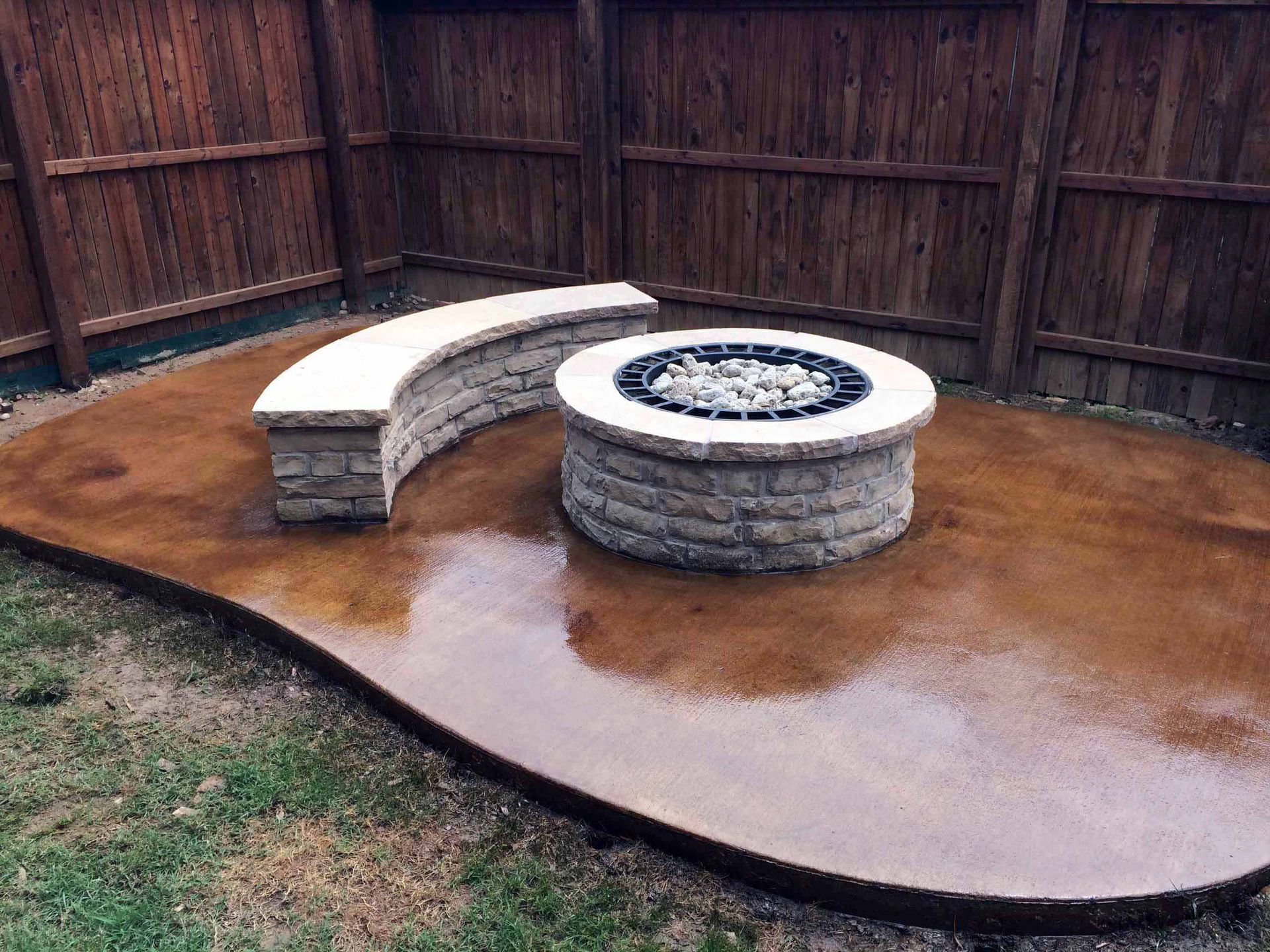 Chopped Stone, Lueder Cap, Stained Concrete