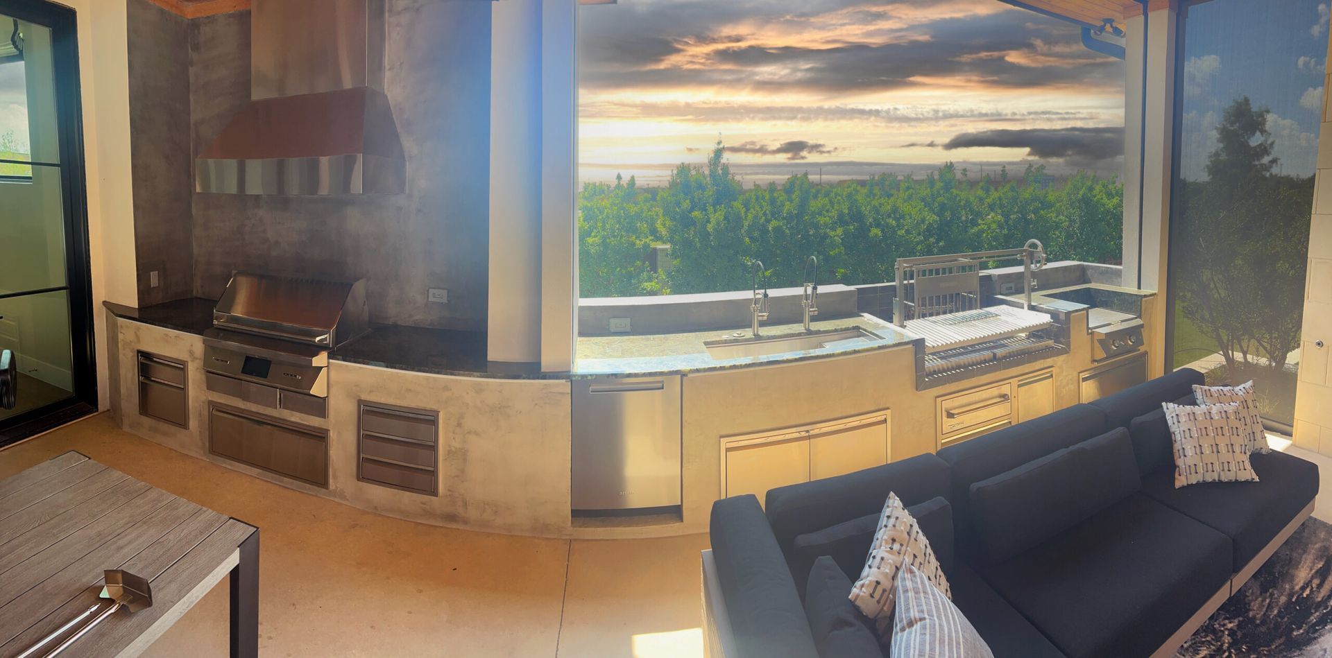 Grill Station, Decorative Concrete
