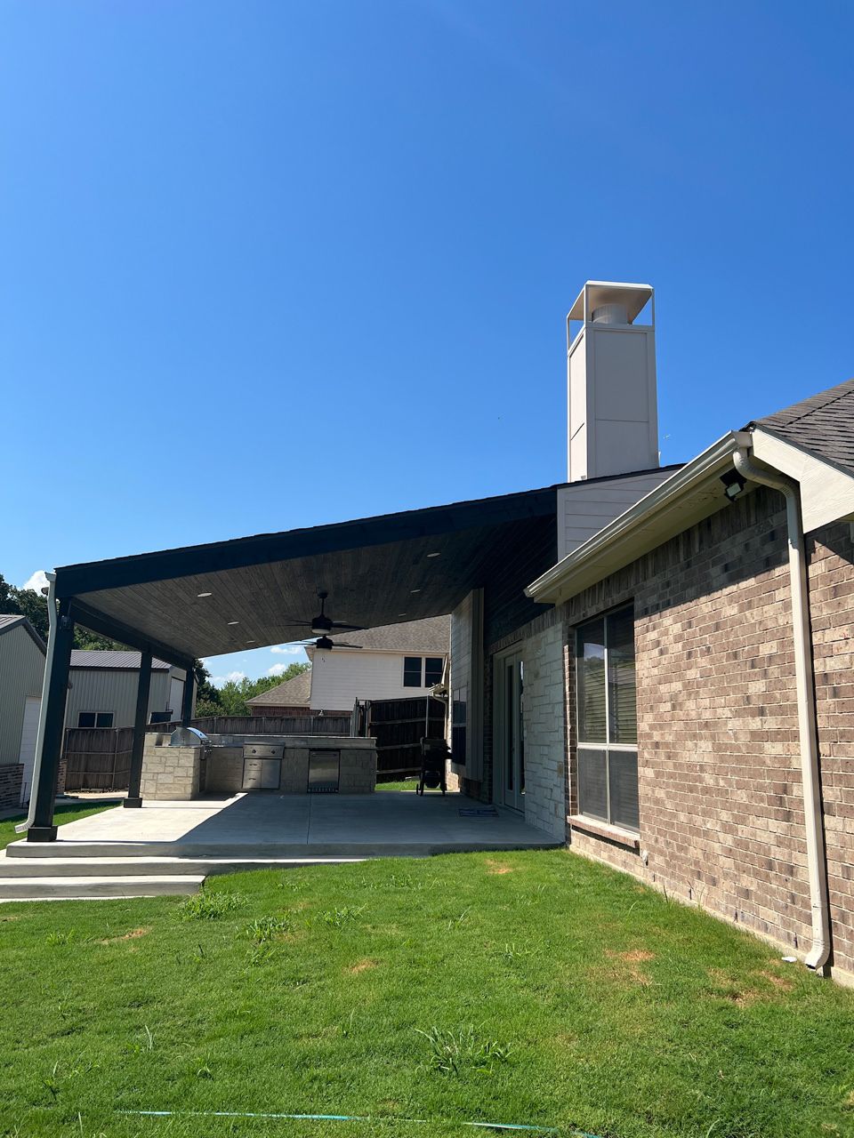 SLOPED, ATTACHED PATIO COVER