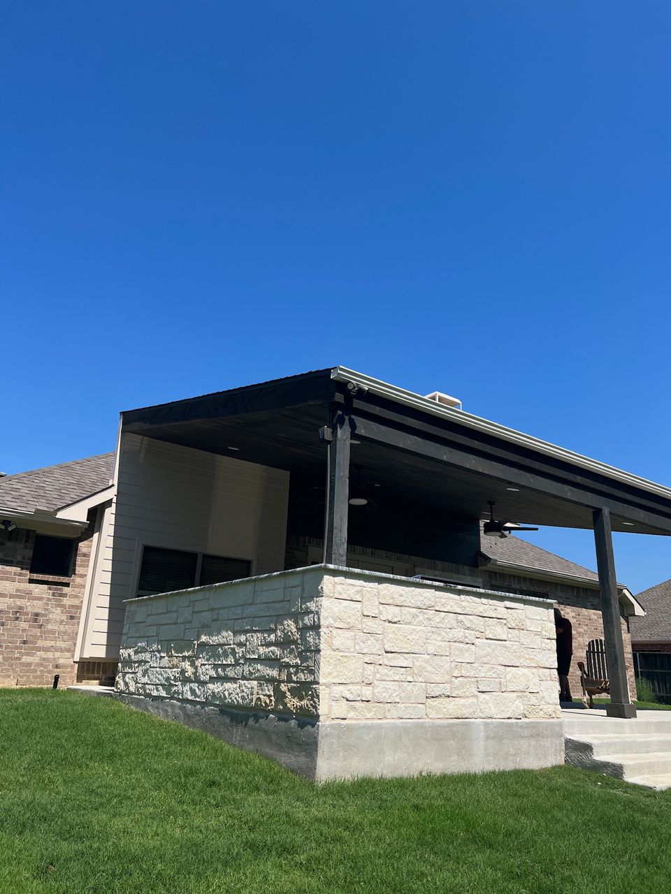 SLOPED, ATTACHED PATIO COVER