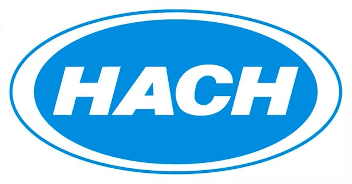 HACH logo: White text
