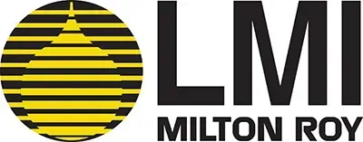 LMI Milton Roy logo with a yellow and black circular design, and bold black text.