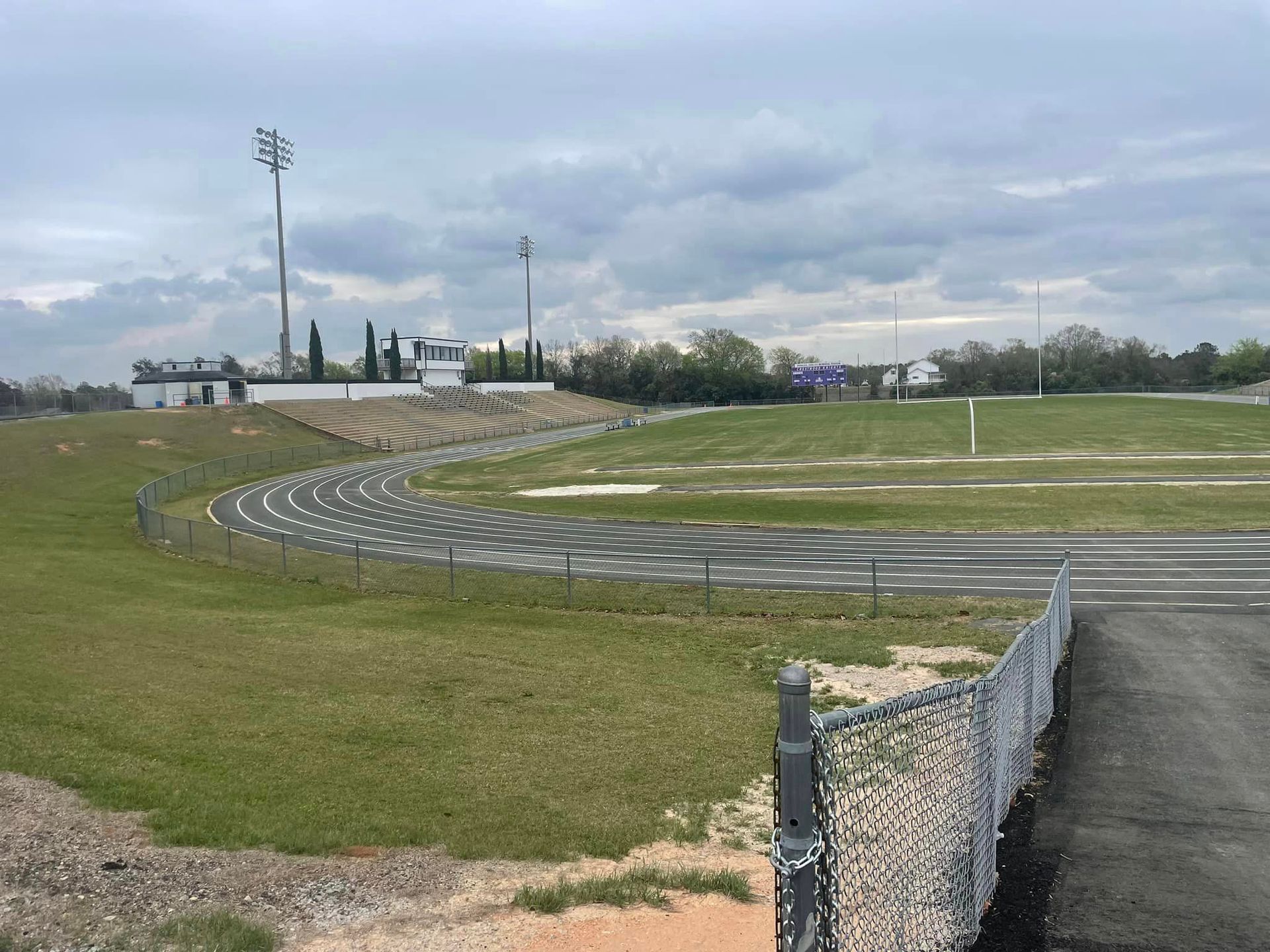 Crestwood High's race track after rebuilding