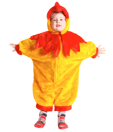 Child wearing costume