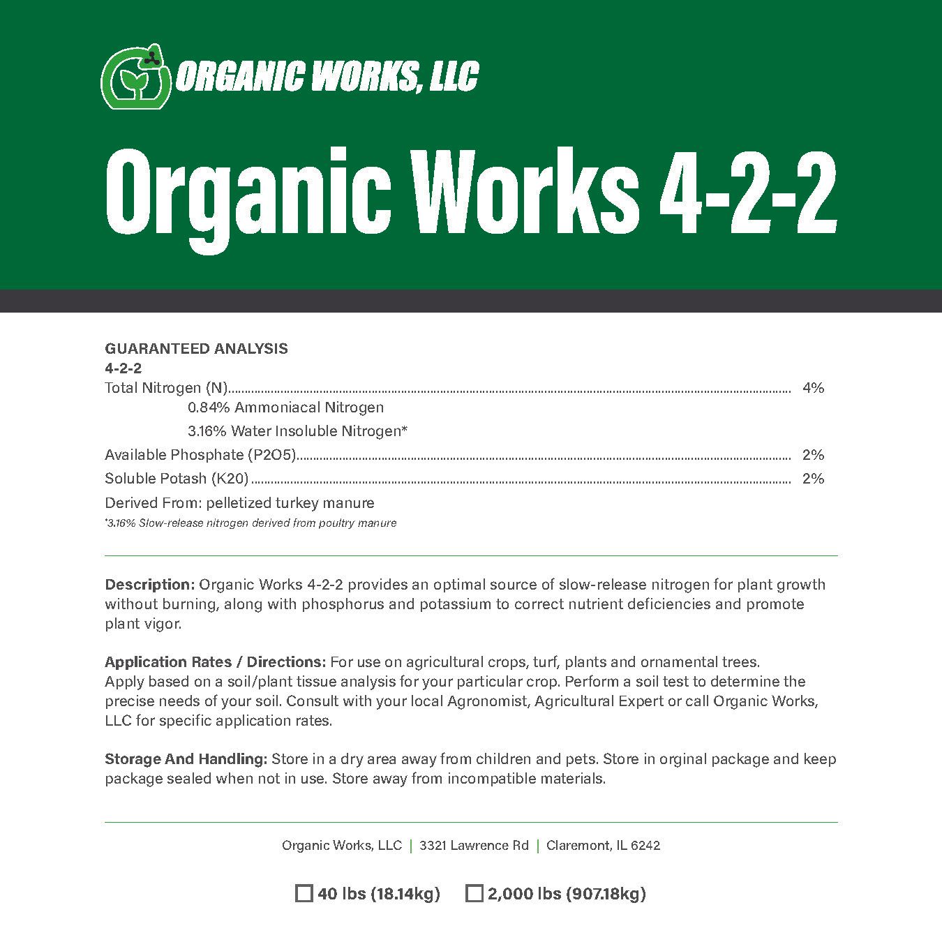 organic works 4-2-2 Label