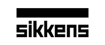 A black and white logo for sikkens on a white background