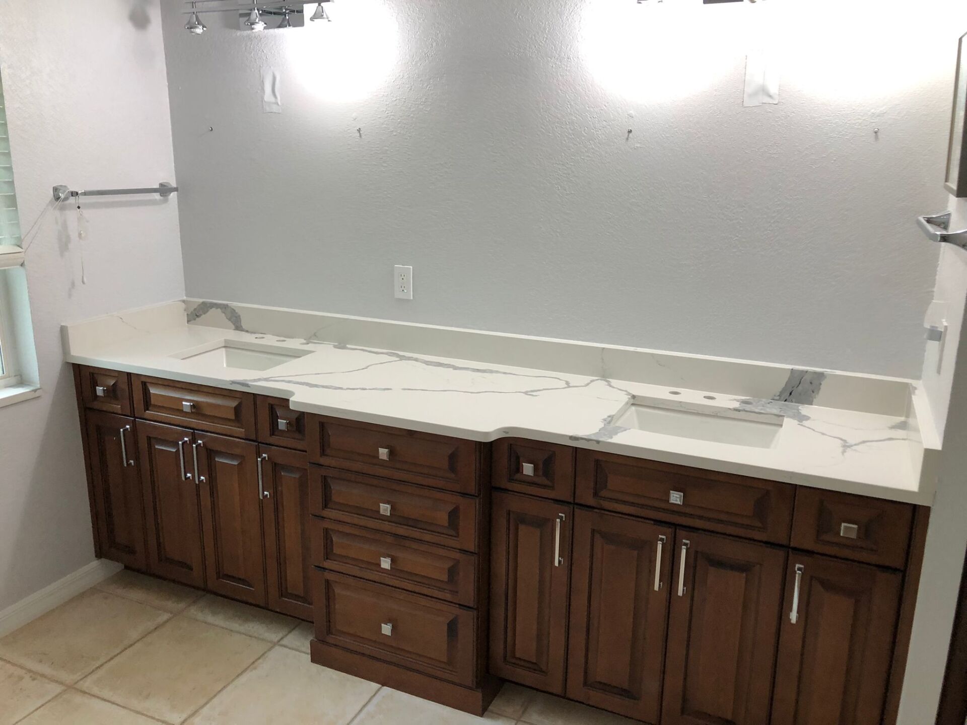 White Bathroom Countertop
