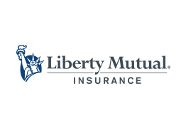 Liberty Mutual Insurance logo with Statue of Liberty and text.