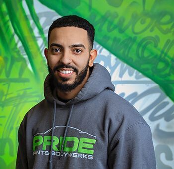 Man in grey hoodie with 