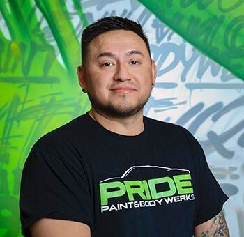 Man in black shirt with 