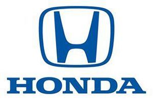 Blue Honda logo and wordmark on a white background
