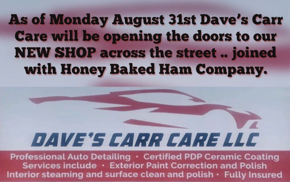 Dave's Carr Care Info Card