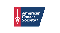American Cancer Society logo: Red, white, and blue design with a sword symbol and text.