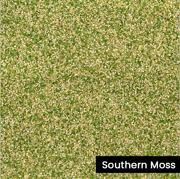Close-up of southern moss ground cover in shades of green and beige.