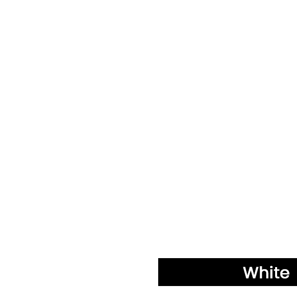 White background with a black rectangle labeled White.