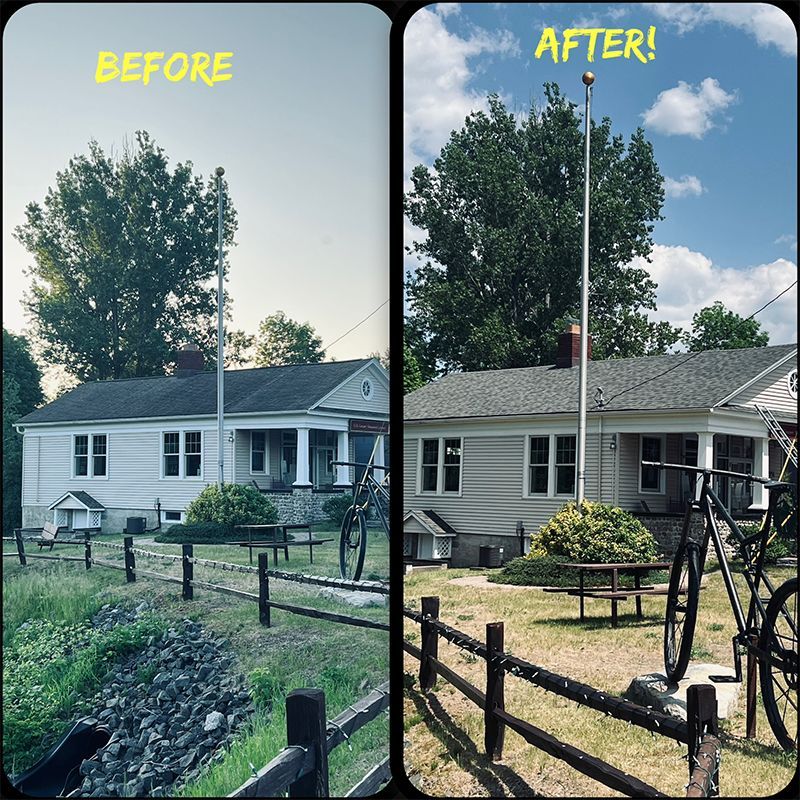 Roofing before and after