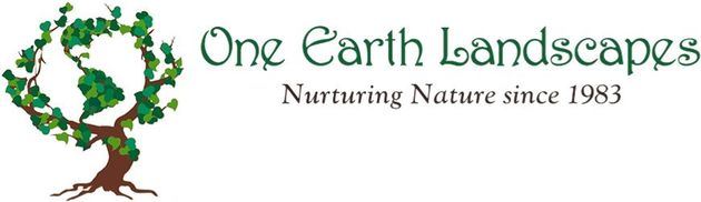 Logo: Tree-shaped world with leaves, 