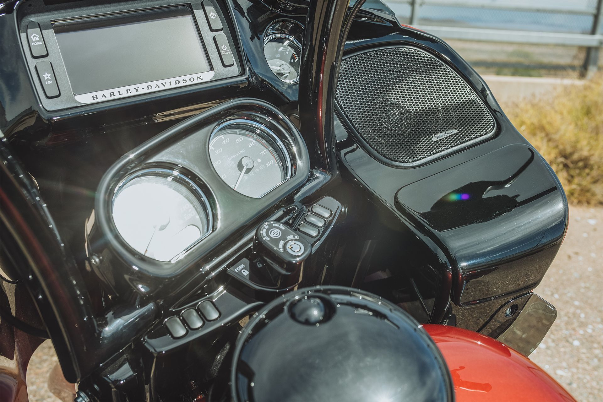 Harley Davidson motorcycle speaker system
