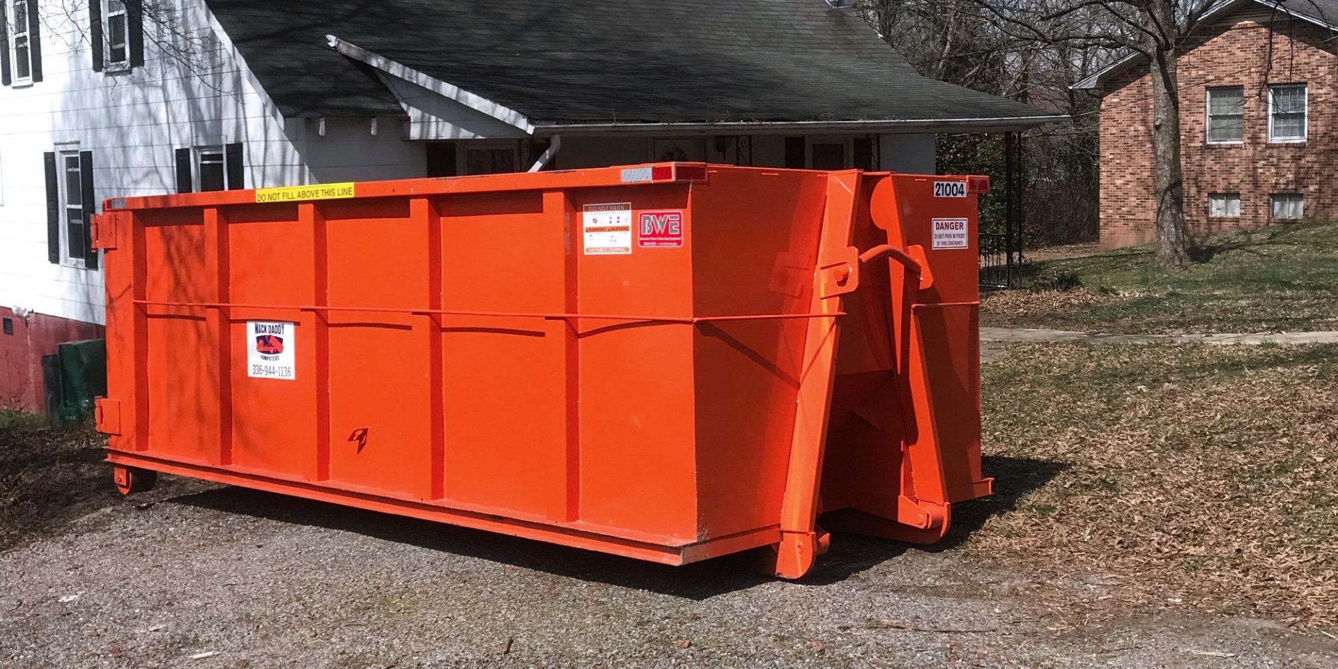 Orange Dumpster
