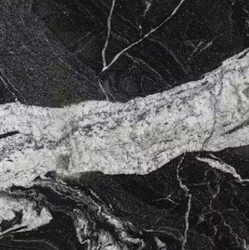 A close up of a black and white marble texture