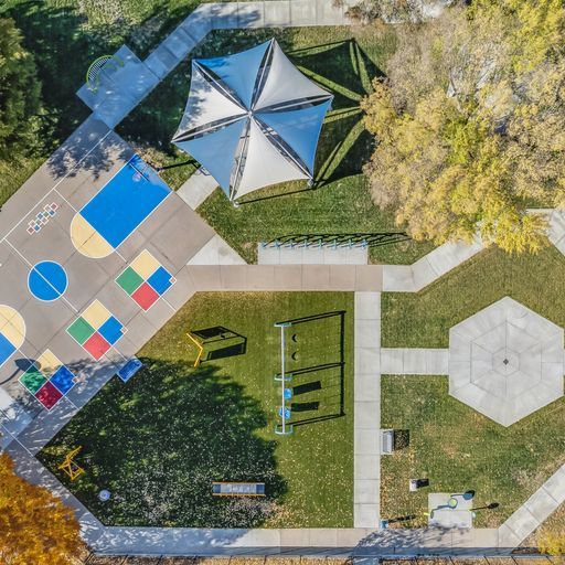 overview of the park from the sky