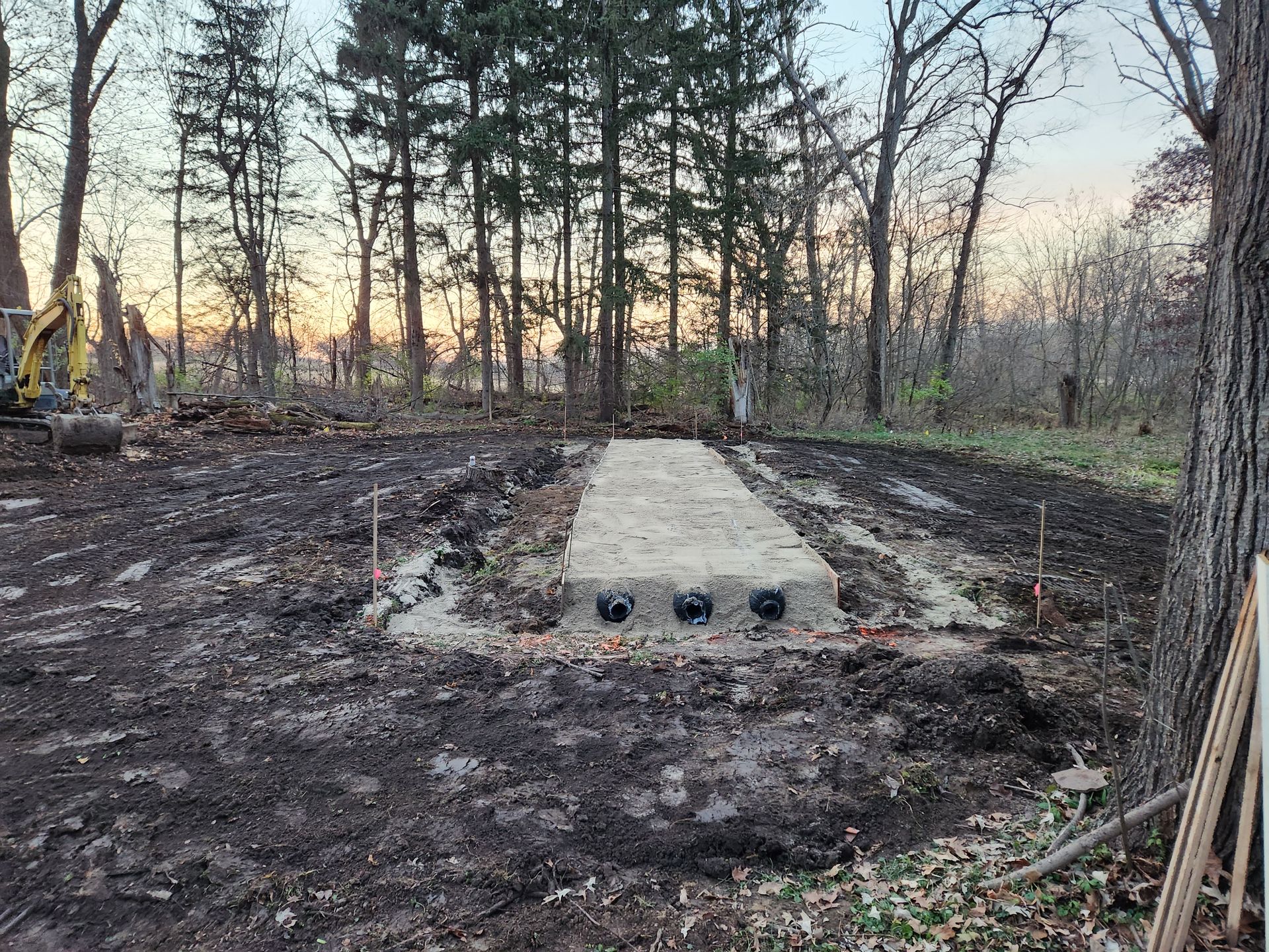 Septic tank laying